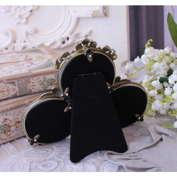 ダブルツインフレームフランスアンティークリボンローズホワイトシャビー