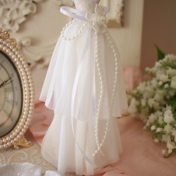 アクセサリースタンド ホワイト ドレス トルソー 可愛い ジュエリー