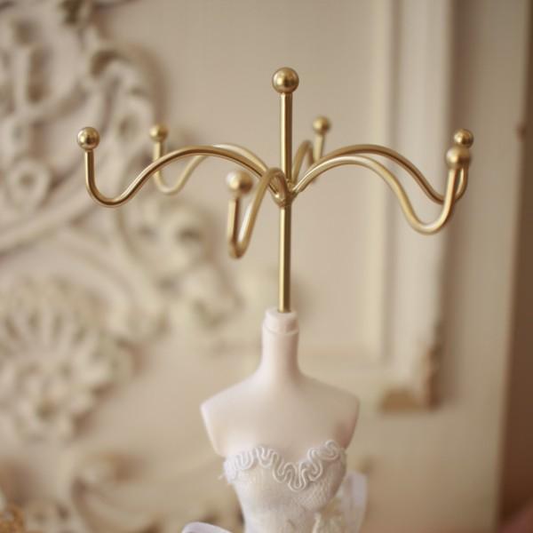 アクセサリースタンド ホワイト ドレス トルソー 可愛い ジュエリー