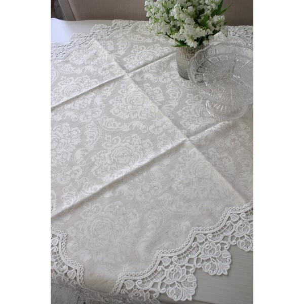 テーブルクロス はっ水 トップクロス 撥水 90×90cm ジャガード