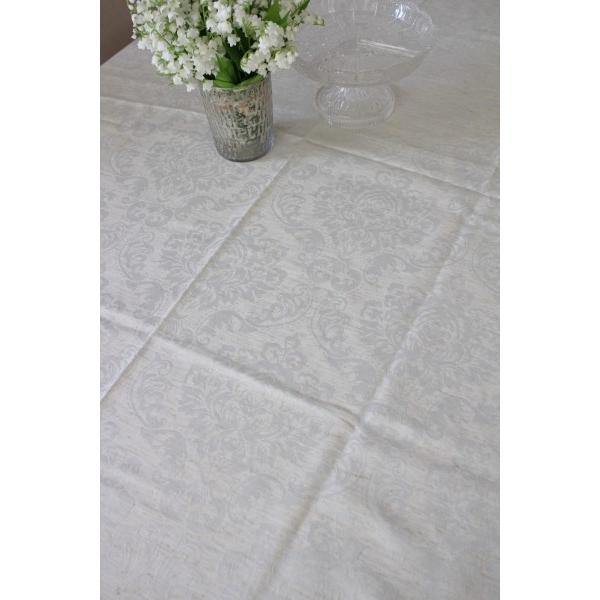 テーブルクロス 6人掛けテーブル 撥水 レース 135×225cm ジャガード