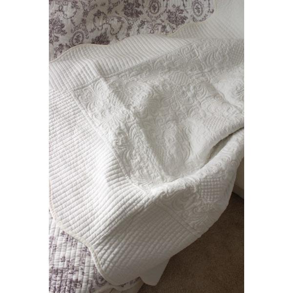 アンティーク キルトラック リネン掛け クロス ブランケット