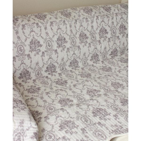 キルティングカバー キルトカバー キルトラグ マルチキルト トワルドジュイ ローズ