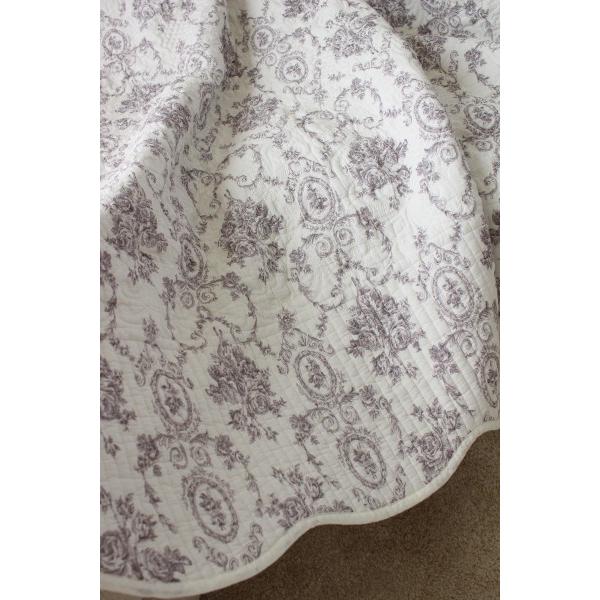 キルトカバー キルトラグ マルチキルト トワルドジュイ ローズ