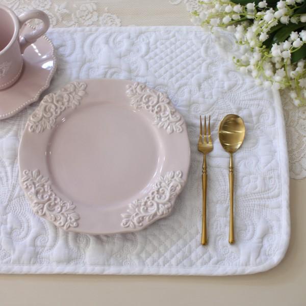 アッシュペーフランス　キルティングプレースマットセット ホワイトキルト ランチョンマット ホワイト 30×40 キルトマット