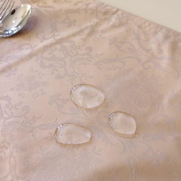 テーブルランナー 撥水 布製 洋風 30×230ｃｍ ダマスクローズ ホワイト ローズ グリーン ブラウン ブルー テーブルセンター はっ水 ダマスク柄 薔薇 ヨーロピア |  | 09