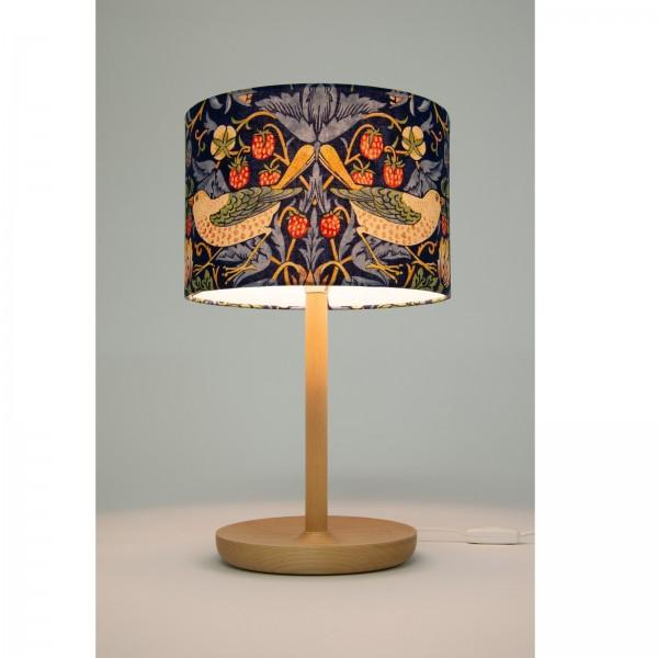 スタンドランプ テーブルランプ LED 卓上ランプ ウィリアムモリス スタンドライト イチゴ泥棒 青 ブルー デスクライト 日本製 ランプ 間接照明 アンティーク調 | 