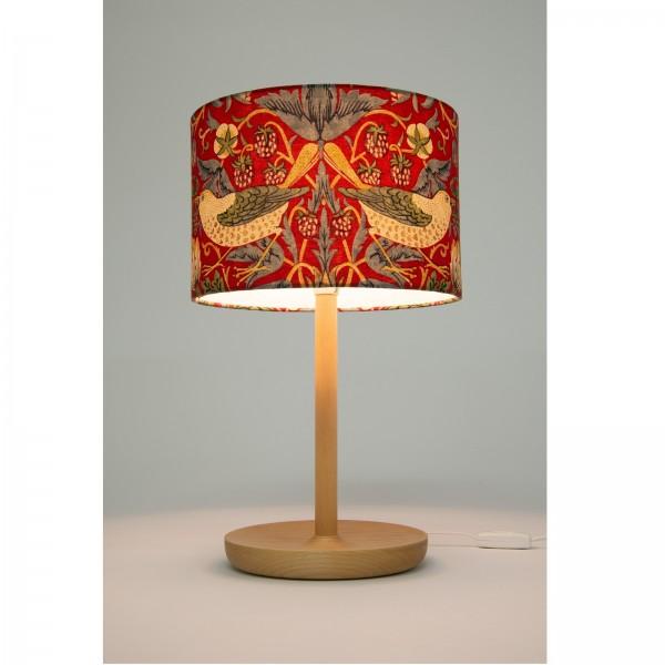 スタンドランプ テーブルランプ LED 卓上ランプ ウィリアムモリス スタンドライト イチゴ泥棒 赤 レッド デスクライト 日本製 ランプ 間接照明 アンティーク調 | 