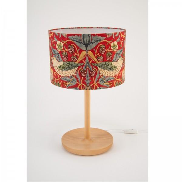 スタンドランプ テーブルランプ LED 卓上ランプ ウィリアムモリス スタンドライト イチゴ泥棒 赤 レッド デスクライト 日本製 ランプ 間接照明 アンティーク調 |  | 01