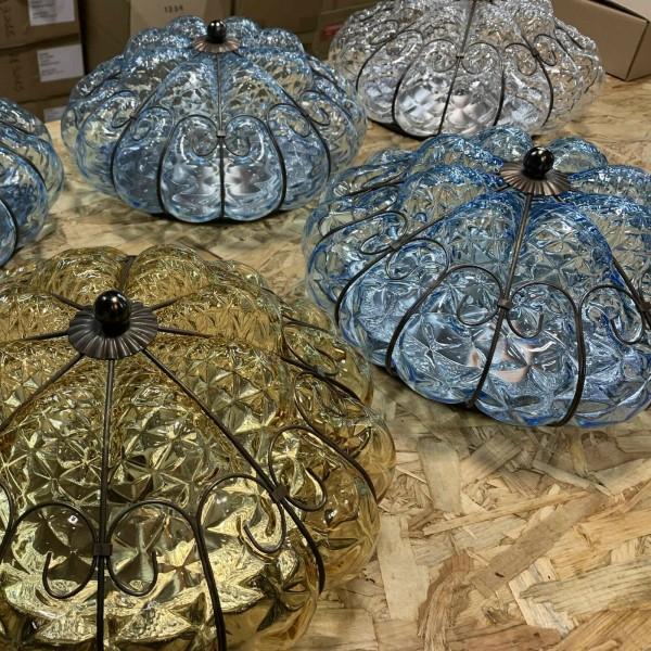 シーリングライト ガラス イタリア製 ムラノガラス アンバー