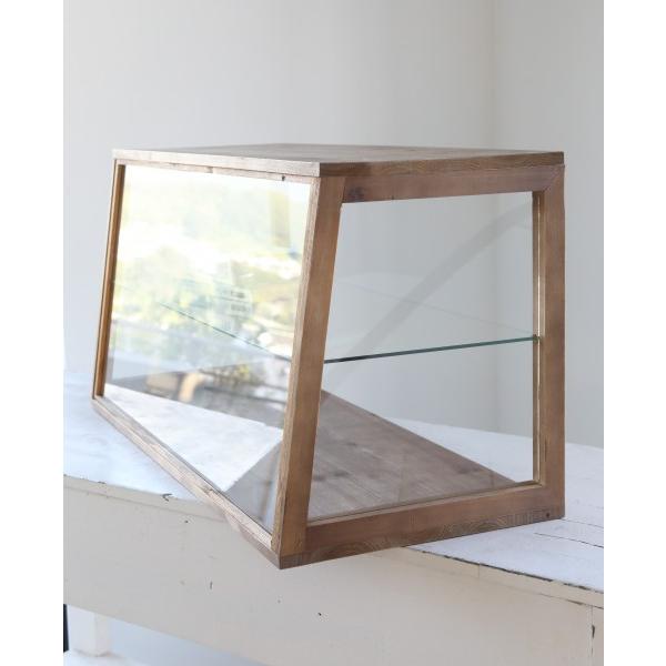 フレンチ　シャビー　ウッド　ディスプレイ　卓上　ソーダガラス　ショーケース フレンチ シャビー ウッド ディスプレイ 卓上 ソーダガラス