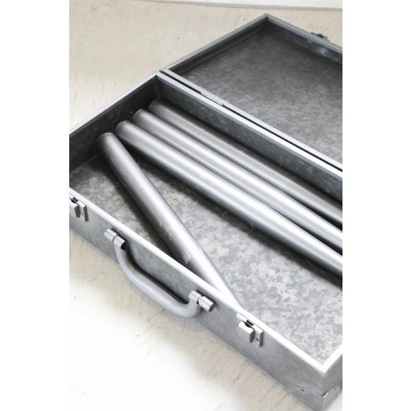 トランクテーブル　サイドテーブル　キャンプ　ガーデン雑貨　インダストリアル サイドテーブル ベージ トランクテーブル ナイトテーブル 収納付き