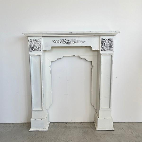 【お値下げ】シャビーシック組み立て式　コンソール　マントルピース　アンティーク調 マントルピース アンティークホワイト Mサイズ コンソール