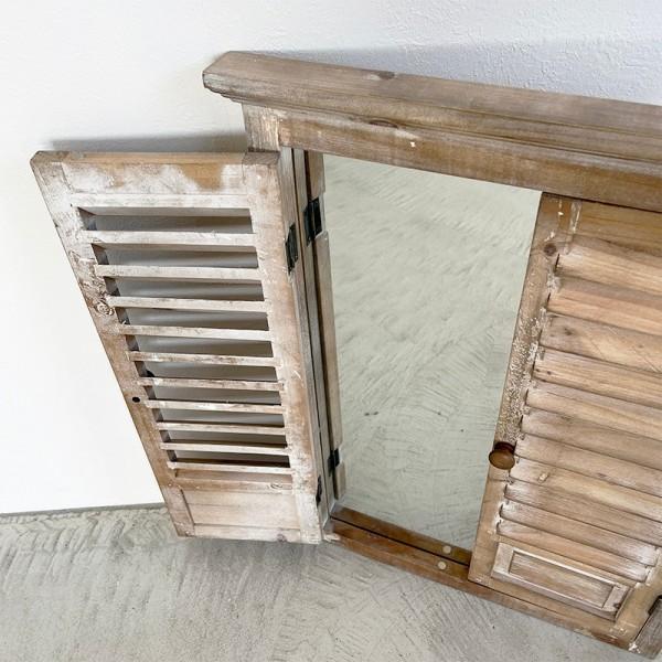 ルーバーミラー 壁掛けミラー ゴルド Lサイズ 窓 ミラー 鏡 ウォール