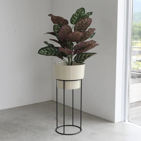 プランタースタンド ポットカバースタンド ２点セット フラワーポット クリーム フラワースタンド プランター 鉢カバー 花台 ガーデニング 店舗什器 |  | 05