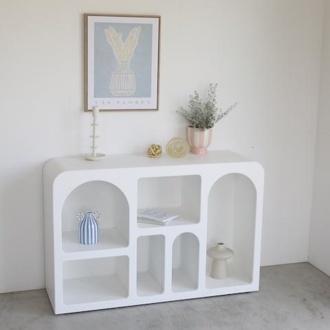 アニーブ シェルフ 飾り棚 ラック ホワイト 飾り台 白 棚 CAVE 小物