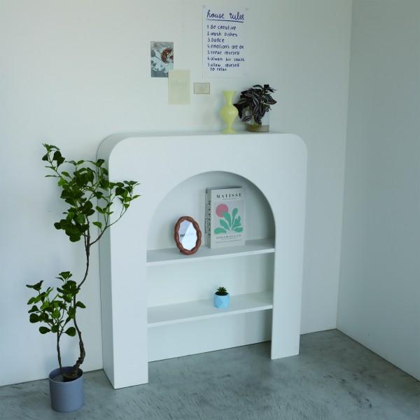 マントルピース 棚 ケイブ シェルフ ラック ホワイト 飾り棚