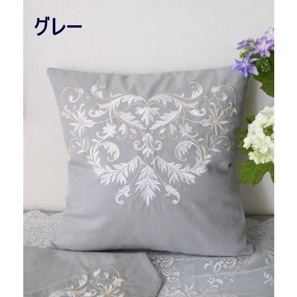 SALE30%OFF) クッションカバー コットン 40cm グレー ベージュ