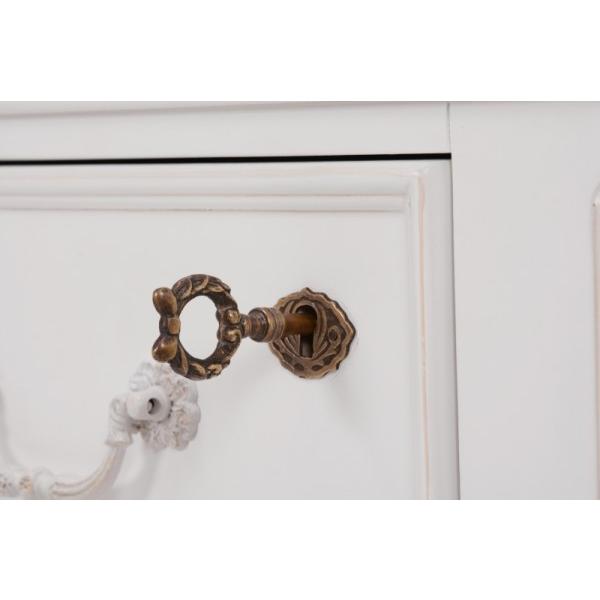 チェスト キャビネット4段 幅80cm 引き出し収納 鍵付き