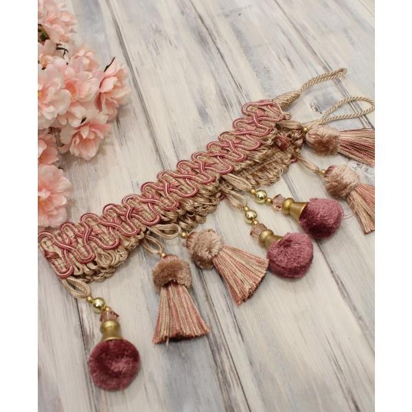 ピンクローズ　ベルベット ロングカーテン タッセル付き 楽天市場】【メーカー直送品】カーテン 4枚セット 遮光 レース