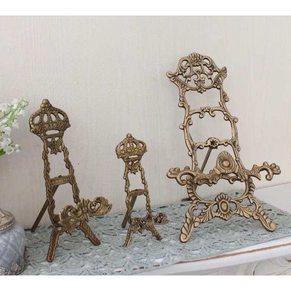 イーゼル ゴールド S プレートスタンド アンティーク風 （S5568