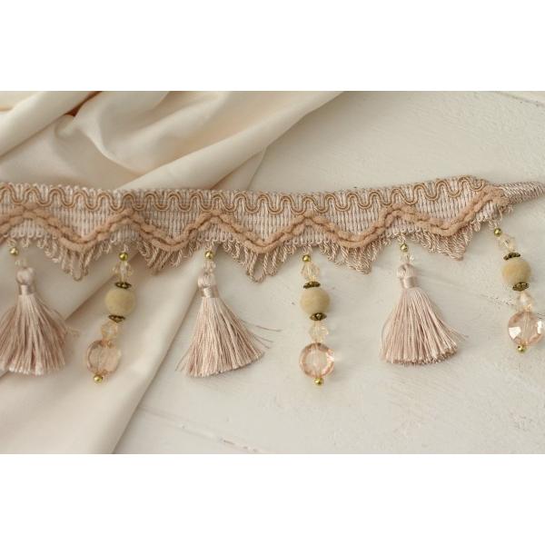 カーテンタッセル タイバック ベージュ ピンク カーテン止め