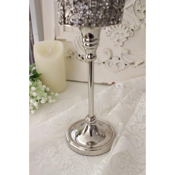 SALE30%OFF) キャンドルホルダー シルバー 金属製 ラインストーン