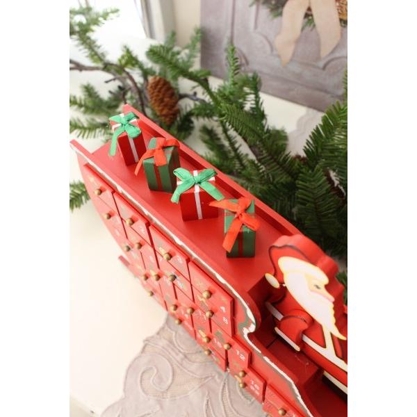 クリスマス アドベントカレンダー サンタ＆そり (900037) 飾り ツリー 
