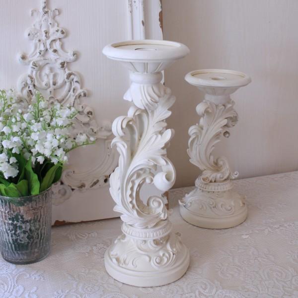 キャンドルホルダー ホワイト L キャンドルスタンド ホワイト