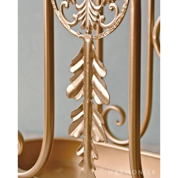 GMGH510B○イタリア製 ロココ調 アンブレラスタンド 傘立て インテリア 傘立て アンブレラスタンド ゴールド アイアン 金属 スリム