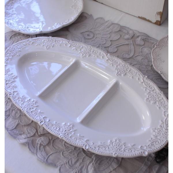 オキュパイド　アンティーク　プレート　雅姫　カフェロッタ　4枚セット 仕切りプレート ディバイドプレート アンティーク風 洋食器 クロシェ