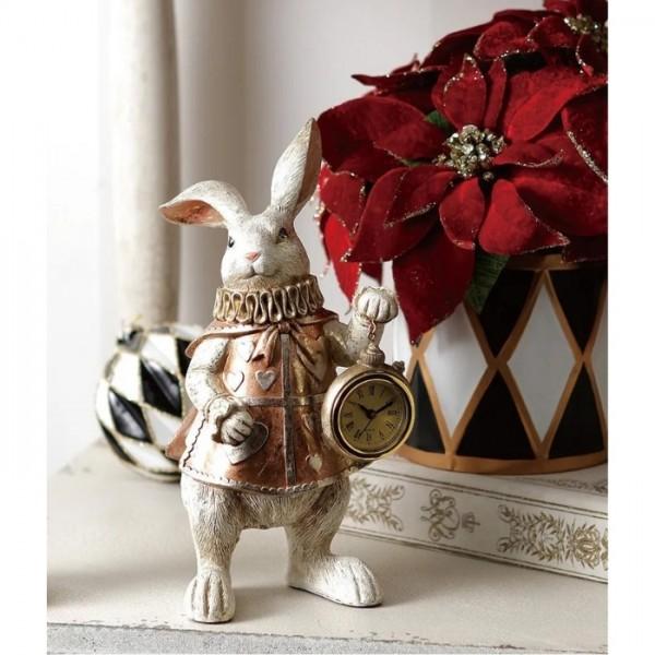 ワンダーランド ラビットクロック 不思議の国のアリス 置物