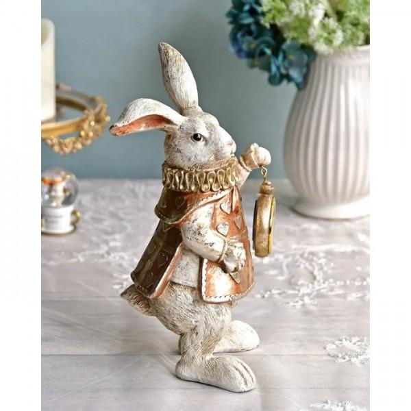 ワンダーランド ラビットクロック 不思議の国のアリス 置物