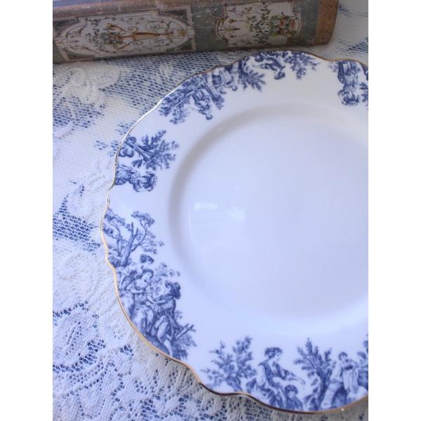 ケーキプレート トワルドジュイ ブルー 洋食器 ケーキ皿 円形 皿