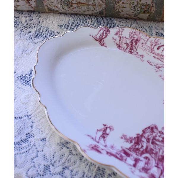 SALE30%OFF) オーバルプレート トワルドジュイ ボルドー 洋食器 ケーキ