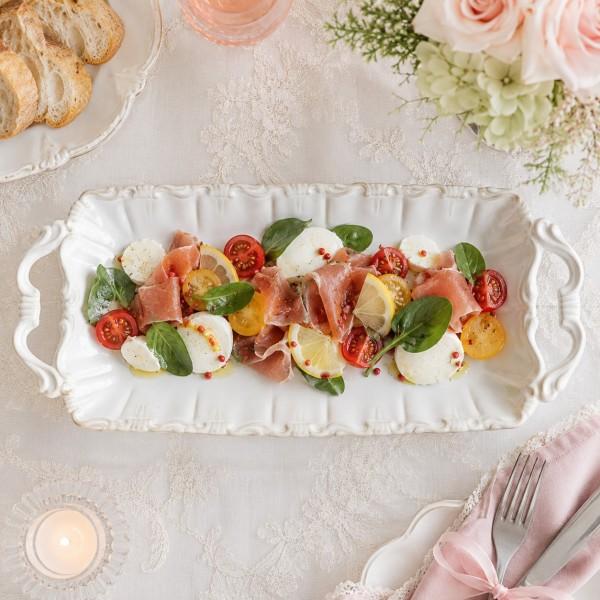 洋食器 食器 かわいい レクタングル ハンドルプレート 横長 プレート