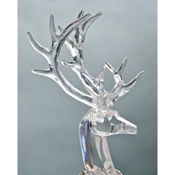 クリスマス 置物 トナカイ オブジェ アクリルディア ジュエル