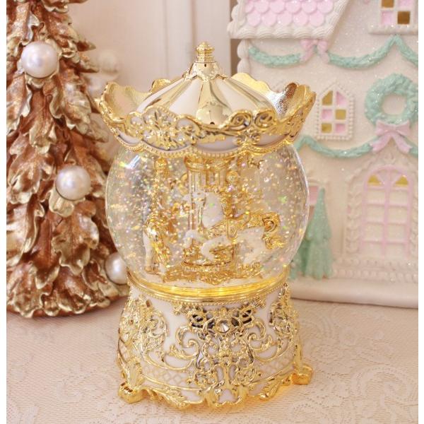 フランフラン 木馬が回るスノードーム 音楽付き yyym075-07.jpg