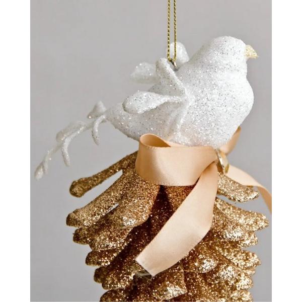 SALE20%OFF) クリスマスオーナメント バード パインコーン 北欧 小鳥