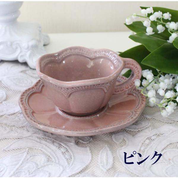 デミタスカップ＆ソーサー コーヒーカップ  アンティーク風 おしゃれ クリーム ピンク ブルー La Ceramica V.B.C ラ・セラミカ（025 026 027） ティーカッ｜style-rococo｜05