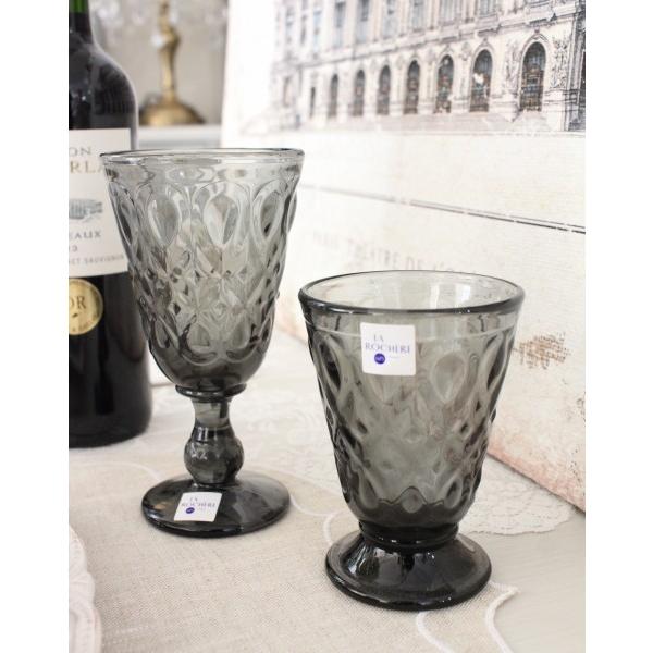 ガラス タンブラー グラス ゴブレット リヨネ グレー 200cc ウォーター