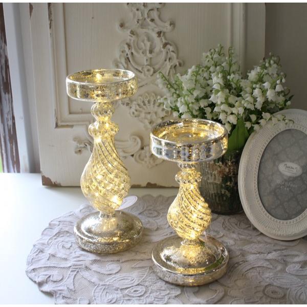 キャンドルホルダー LED マチルドエム フランス ガラス&LED トール