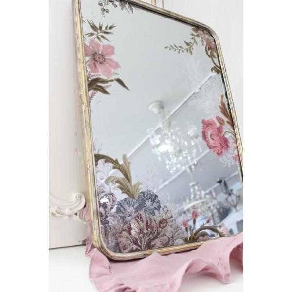 壁掛けミラー ウォールミラー 鏡 おしゃれ アンティーク風