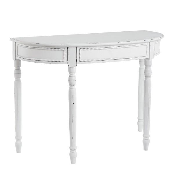 アンティーク調 コンソール 半円 ホワイト フランス 輸入家具 (744