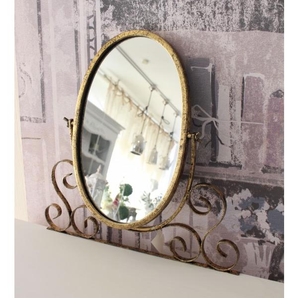 ドレッサー アンティーク調 ミラー付き ホワイト フランス 輸入家具