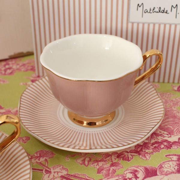 カップ＆ソーサー ピンク 可愛い ティーカップ 2客セット