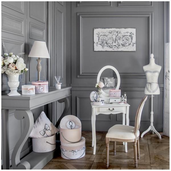 可愛い 椅子 ダイニングチェア アンティーク風 リネンベージュ (203N