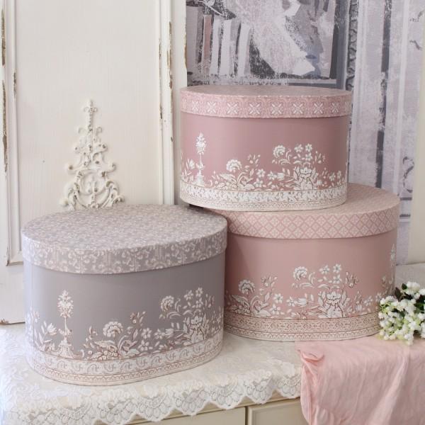 ハットボックス ブラック アンティーク調 シャビー オシャレ 入れ子式