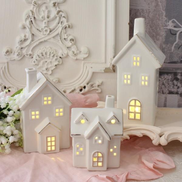 LEDランプ 家 陶器 ハウス LEDオブジェ マチルドエム フランス ハウス