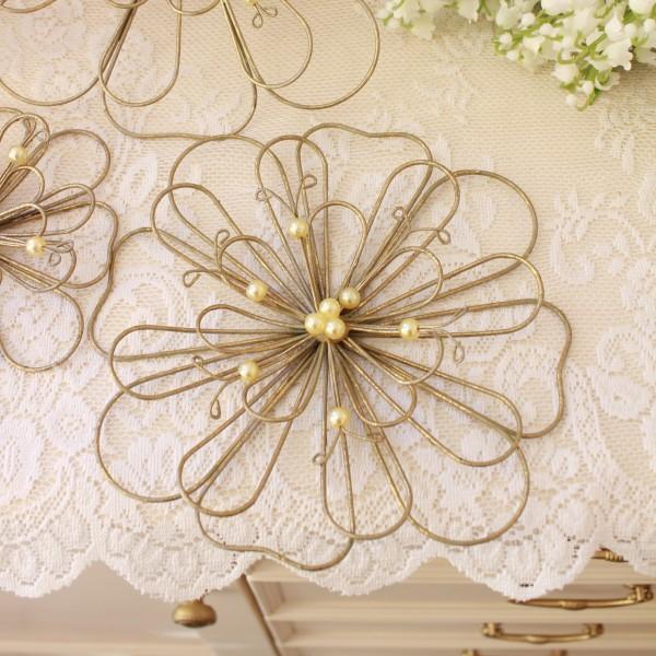 壁飾り フラワー ウォールオブジェ ゴールド マチルドエム フランス